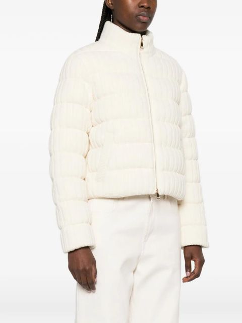 Moncler knitted zip-up puffer jacket - Neutrals - zdjęcie produktu nr 2