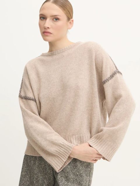 Answear.LAB sweter z wełną kolor beżowy