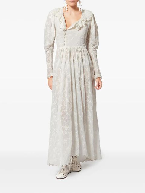 ISABEL MARANT Zoen ruffled collar dress - White - zdjęcie produktu nr 2