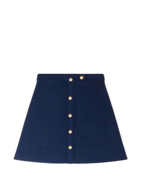 SANDRO press-stud-fastening short skirt - Blue - zdjęcie produktu nr 1