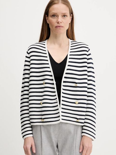 Barbour kardigan bawełniany ABBY damski kolor granatowy LKN1650 - zdjęcie produktu nr 1