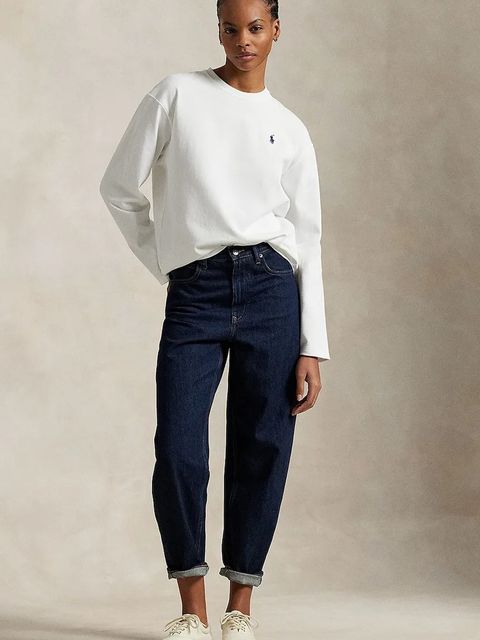 Polo Ralph Lauren longsleeve bawełniany kolor biały 211967105