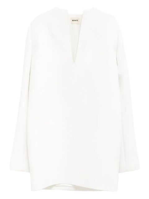 KHAITE v-neck dress - White - zdjęcie produktu nr 1