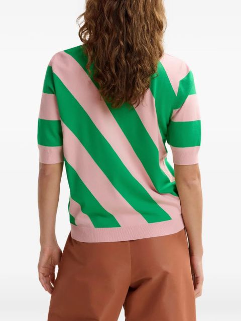 Essentiel Antwerp striped polo top - Pink