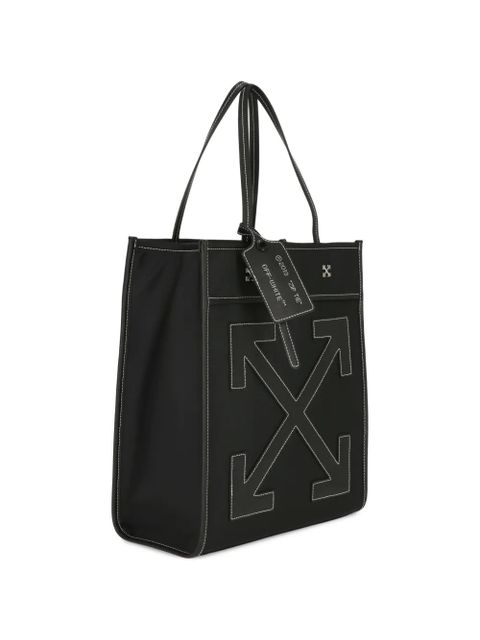 Off-White contrast-stitch tote bag - Black