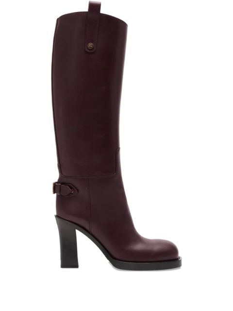 Burberry 85mm Cavalier calf leather boots - Red - zdjęcie produktu nr 1
