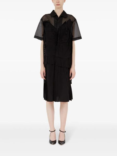 Maison Margiela layered midi dress - Black - zdjęcie produktu nr 2