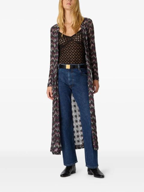 Missoni chevron-pattern knitted cardigan - Black