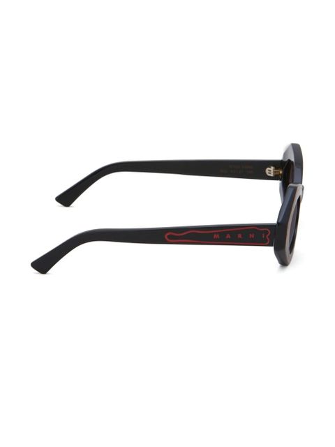 Marni Eyewear geometric-frame tinted sunglasses - Black