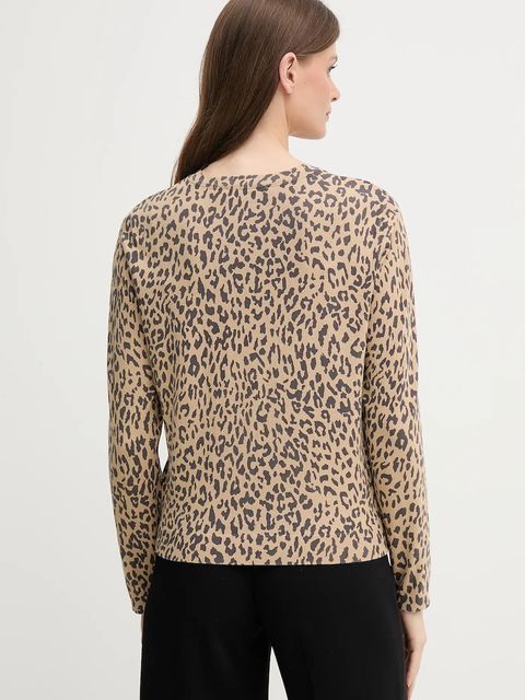 Dkny kardigan damski kolor beżowy lekki DJ5R0648