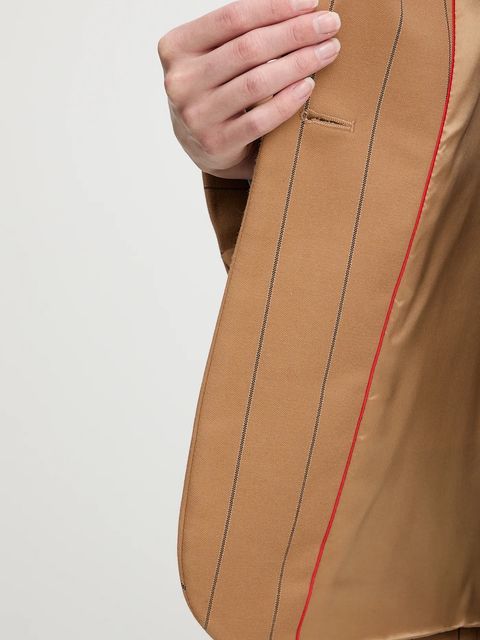 MAX&Co. marynarka kolor brązowy jednorzędowa wzorzysta 2526046033200