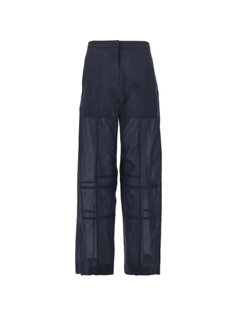 Jil Sander cotton organdy trousers - Blue - zdjęcie produktu nr 1