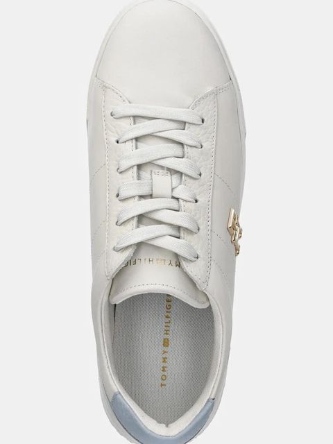 Tommy Hilfiger sneakersy skórzane PLATFORM COURT SNEAKER damskie kolor biały FW0FW08464