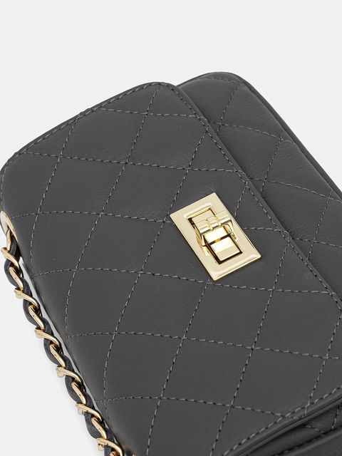 Answear.LAB torebka skórzana kolor szary