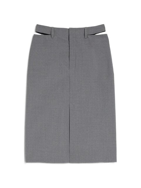 Jil Sander cut-out slit midi skirt - Grey - zdjęcie produktu nr 1
