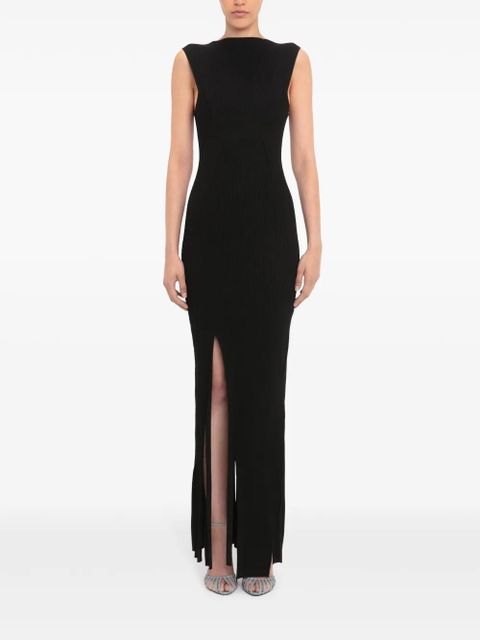 Victoria Beckham pleat-detailing sleeveless maxi dress - Black - zdjęcie produktu nr 2