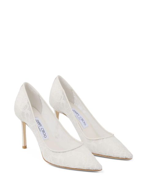 Jimmy Choo Romy lace pointed pumps - White - zdjęcie produktu nr 2