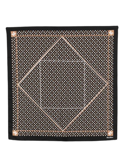 Max Mara pattern scarf - Black - zdjęcie produktu nr 1