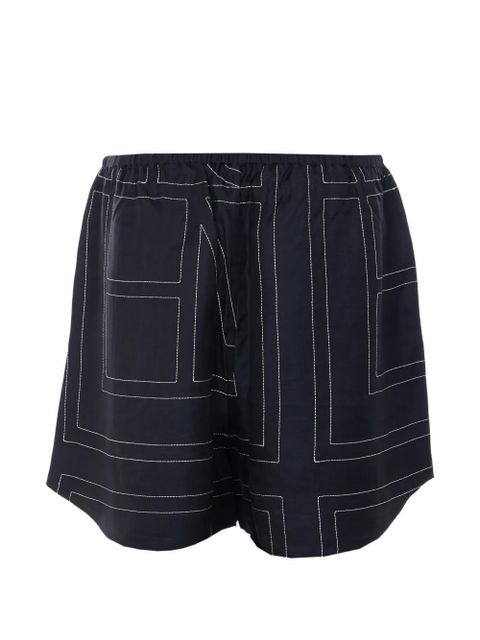 TOTEME embroidered logo shorts - Black - zdjęcie produktu nr 2