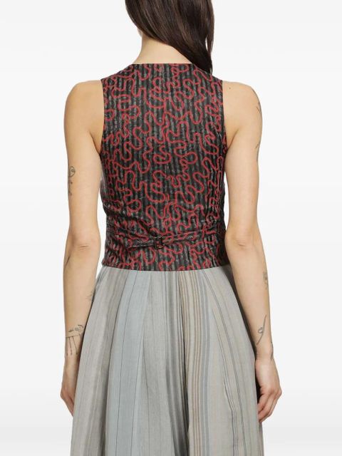 Vivienne Westwood liberty striped waistcoat - Grey