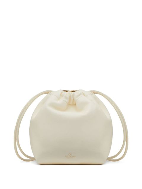 Valentino Garavani mini VLogo Pouf bucket bag - White