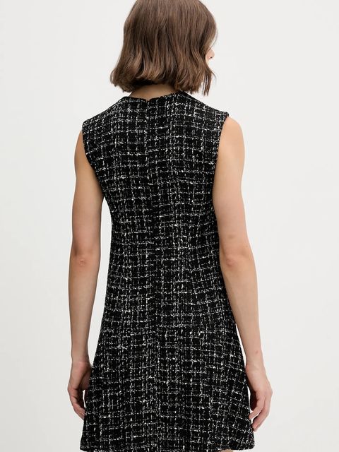 HUGO sukienka z wełną kolor czarny mini prosta 50547635