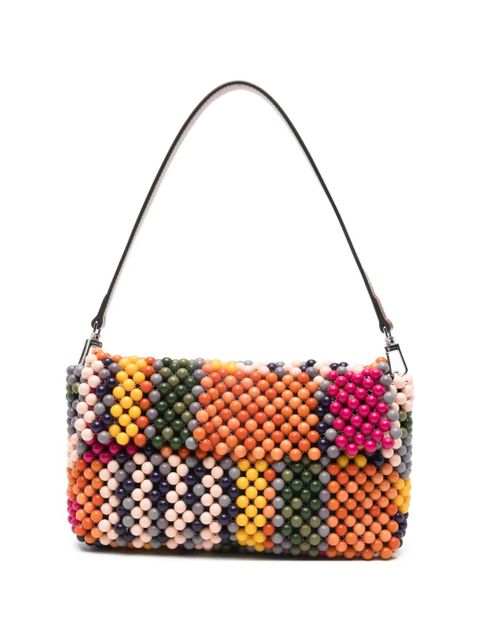 STAUD Timmy beaded shoulder bag - Orange - zdjęcie produktu nr 1