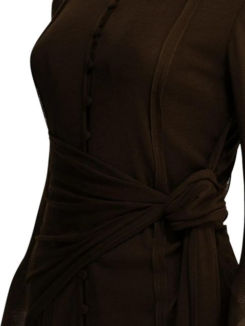 GANNI long-sleeve dress - Brown