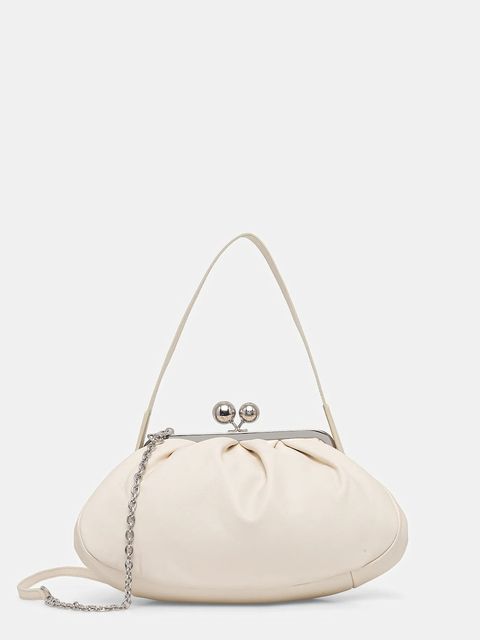 Weekend Max Mara torebka skórzana CUBICO kolor beżowy 2615511174600 - zdjęcie produktu nr 1