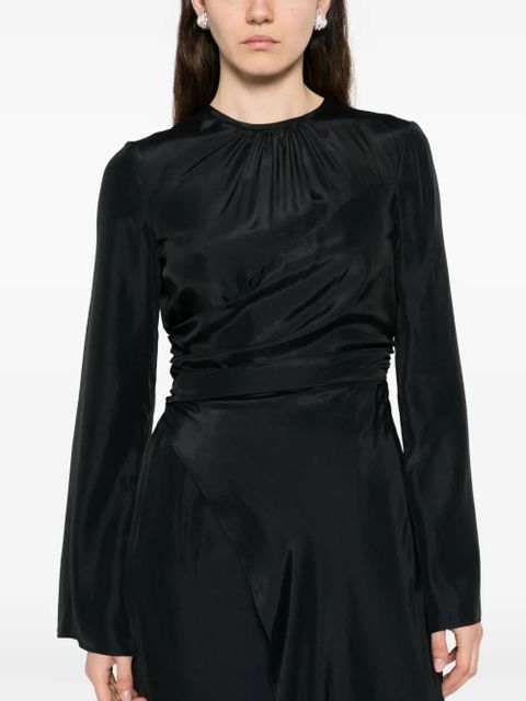 Moschino lace-detail asymmetric-hem maxi dress - Black