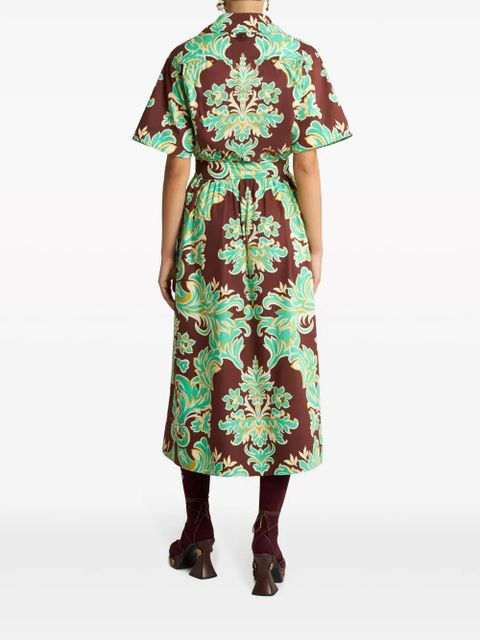 ETRO Venus-print cotton shirtdress - Green