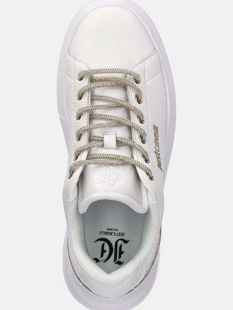 Just Cavalli sneakersy skórzane damskie kolor biały 79RA3SB1ZPB59003