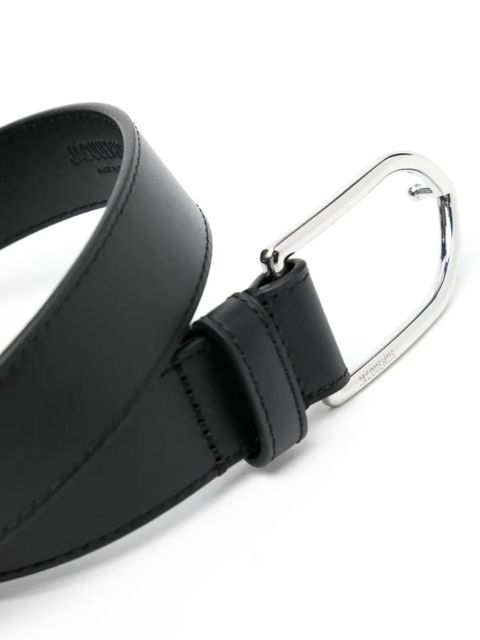 Jacquemus logo-engraved leather belt - Black - zdjęcie produktu nr 2