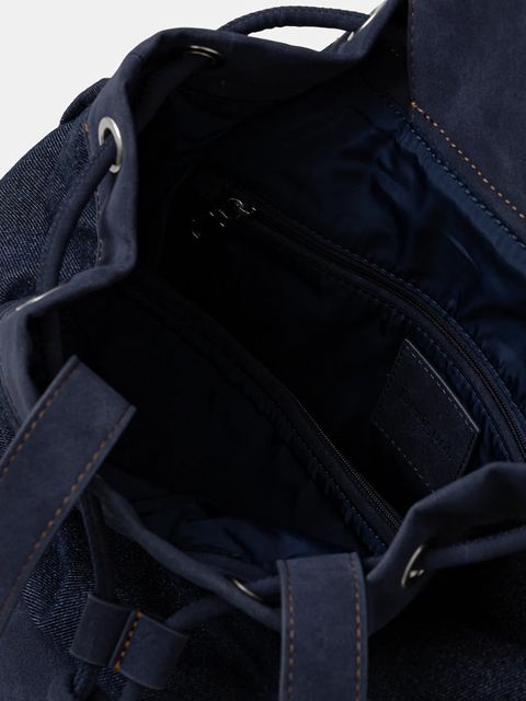 Desigual plecak jeansowy BINDELLA K damski kolor granatowy duży gładki 25WAKD06