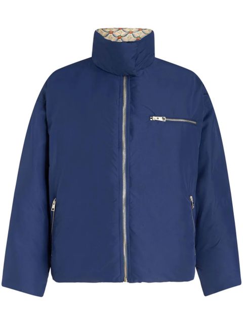 ETRO Pegaso-motif quilted jacket - Blue - zdjęcie produktu nr 1