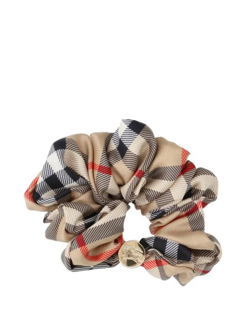 Burberry check silk scrunchie - Neutrals