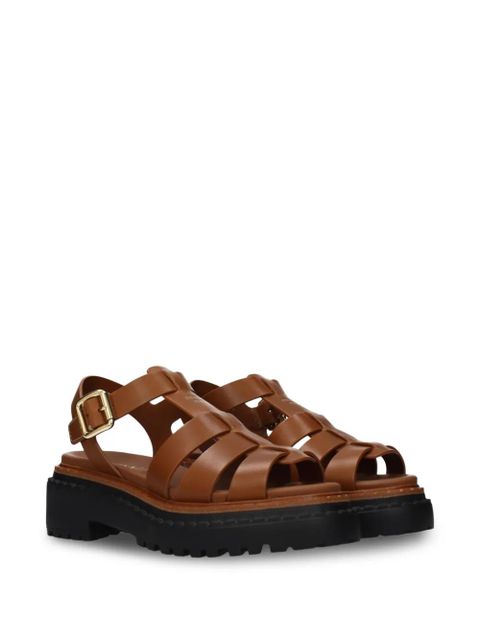 Prada cage-strap platform sandals - Brown - zdjęcie produktu nr 2