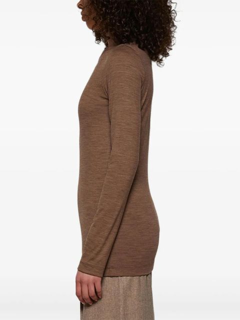 LOEWE logo-embroidered T-shirt - Brown