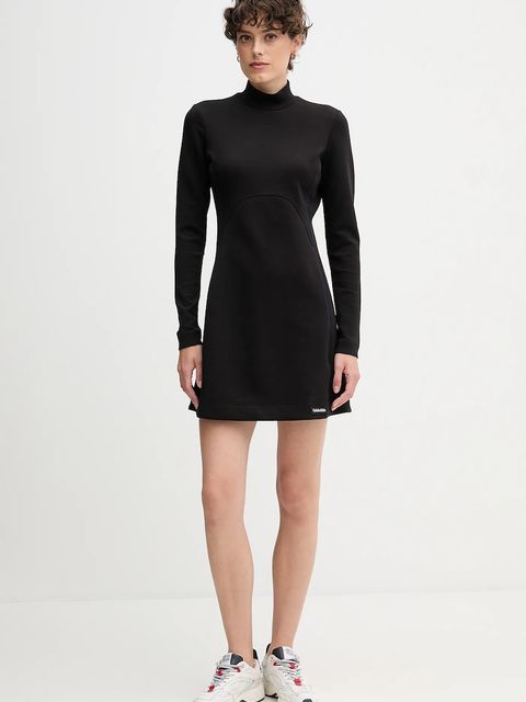 Calvin Klein Jeans sukienka kolor czarny mini rozkloszowana LV044D222G