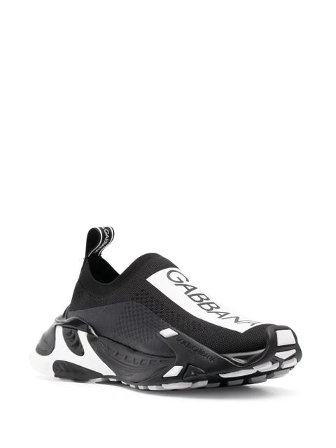 Dolce & Gabbana logo-print panelled sneakers - Black