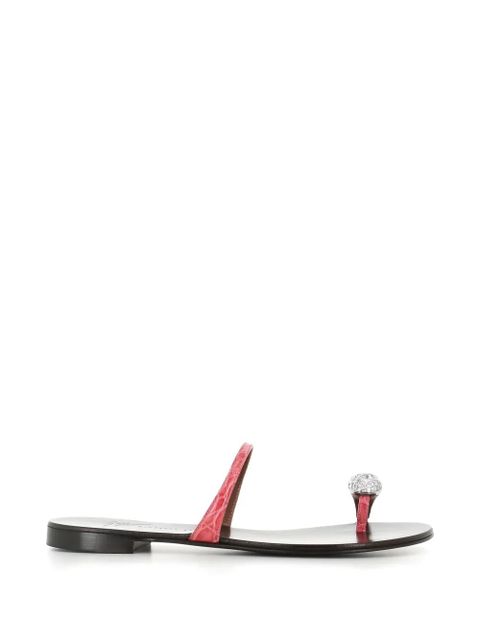 Giuseppe Zanotti crystal embellished leather sandals - Pink - zdjęcie produktu nr 1