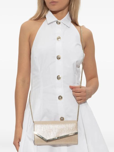Jimmy Choo metallic-leather clutch bag - Neutrals - zdjęcie produktu nr 2