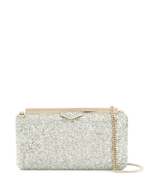 Jimmy Choo Ellipse sequin-embellished clutch - Gold - zdjęcie produktu nr 1
