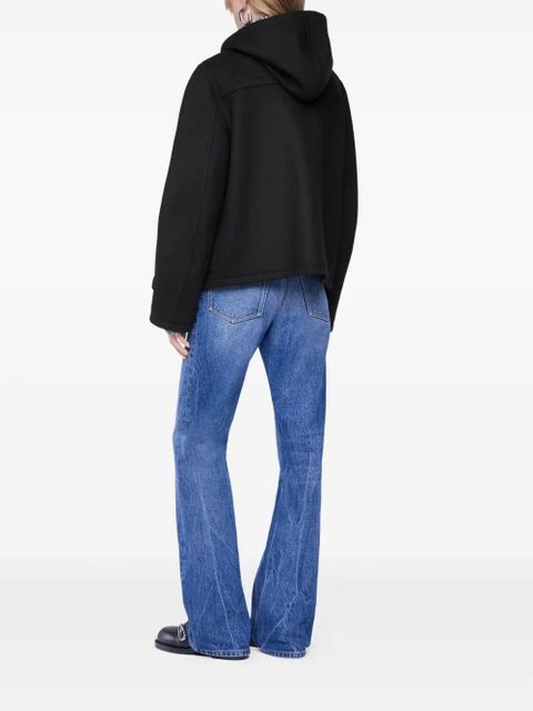 Rabanne toggle-fastening hooded jacket - Black