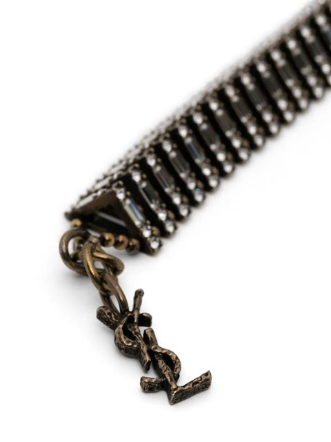 Saint Laurent crystal pyramid bracelet - Gold