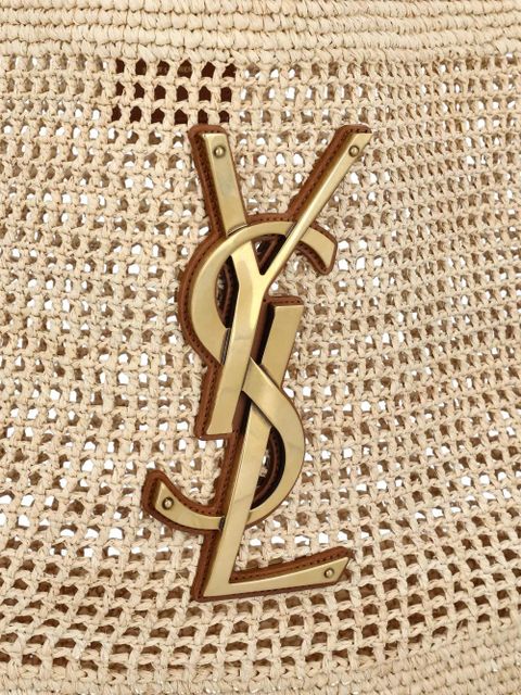 Saint Laurent Icare Cassandre raffia tote bag - Neutrals