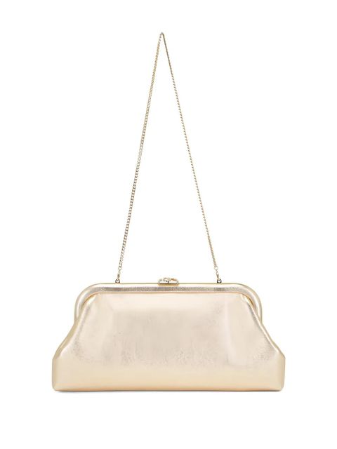 Jimmy Choo Skylar leather clutch bag - Gold - zdjęcie produktu nr 2