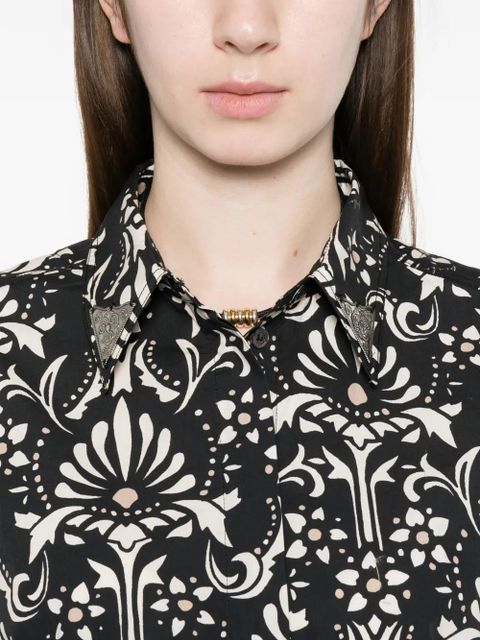 PINKO embellished floral shirt - Black
