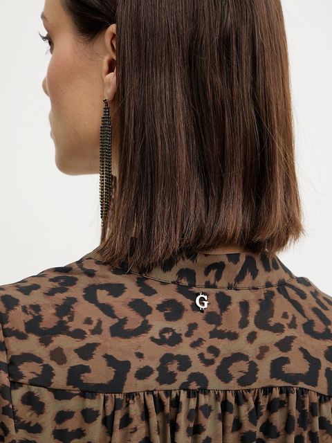 Guess sukienka WANDA kolor brązowy mini prosta W5BK51 WGLA2