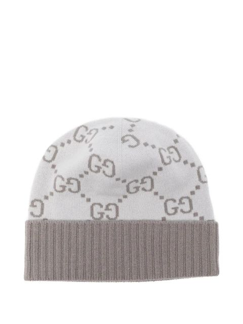 Gucci GG-pattern beanie hat - Grey - zdjęcie produktu nr 1